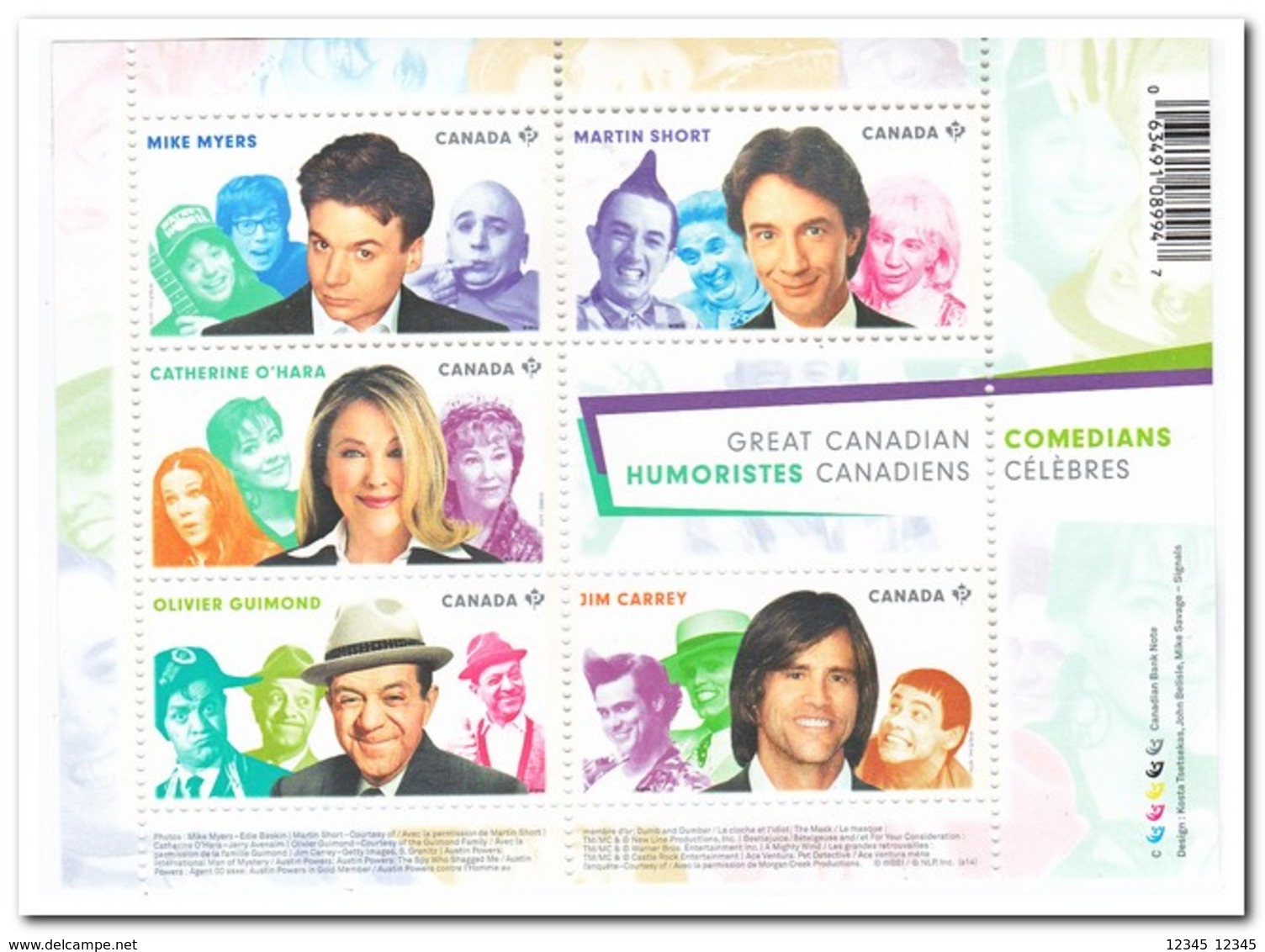 Canada 2014, Postfris MNH, Comedians - Unused Stamps