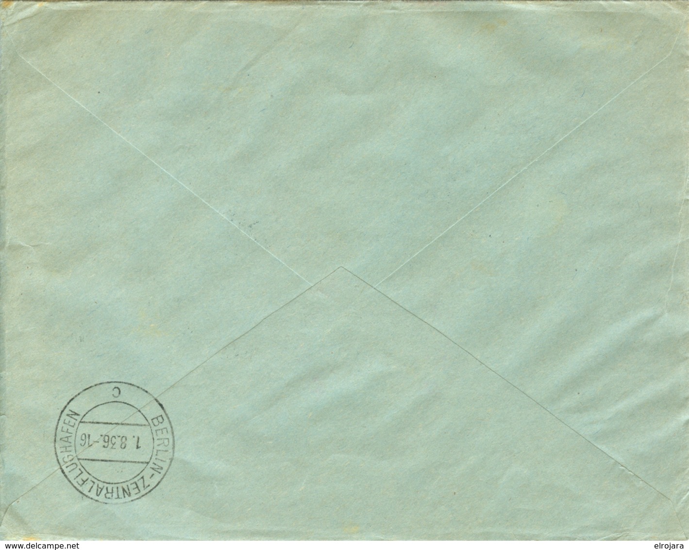 Germany Olympic Flight On Cover With On Board Cancel Luftschiff Hindenburg In Black With Olympic Stamps - Sommer 1936: Berlin