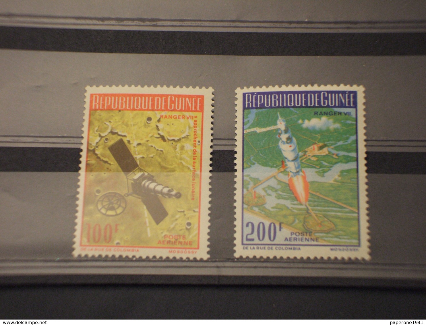 GUINEE - P.A. 1965 VERSO LA LUNA 2 VALORI - NUOVI(++) - Guinea (1958-...)