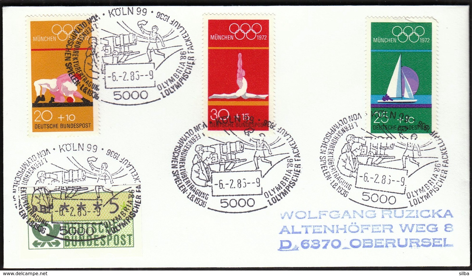 Germany Koln 1986 / 50 Years Of Olympic Games Flame Berlin / Torch / 1st Television Transmission / OLYMBRIA '86 - Estate 1936: Berlino