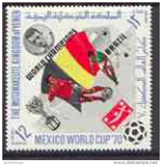 31427 Yemen - Royalist 1970 World Cup Football 12b Value (Belgium Mi 985) (perf Diamond Shaped) Unmounted Mint Opt'd 'Br - 1970 – Mexique