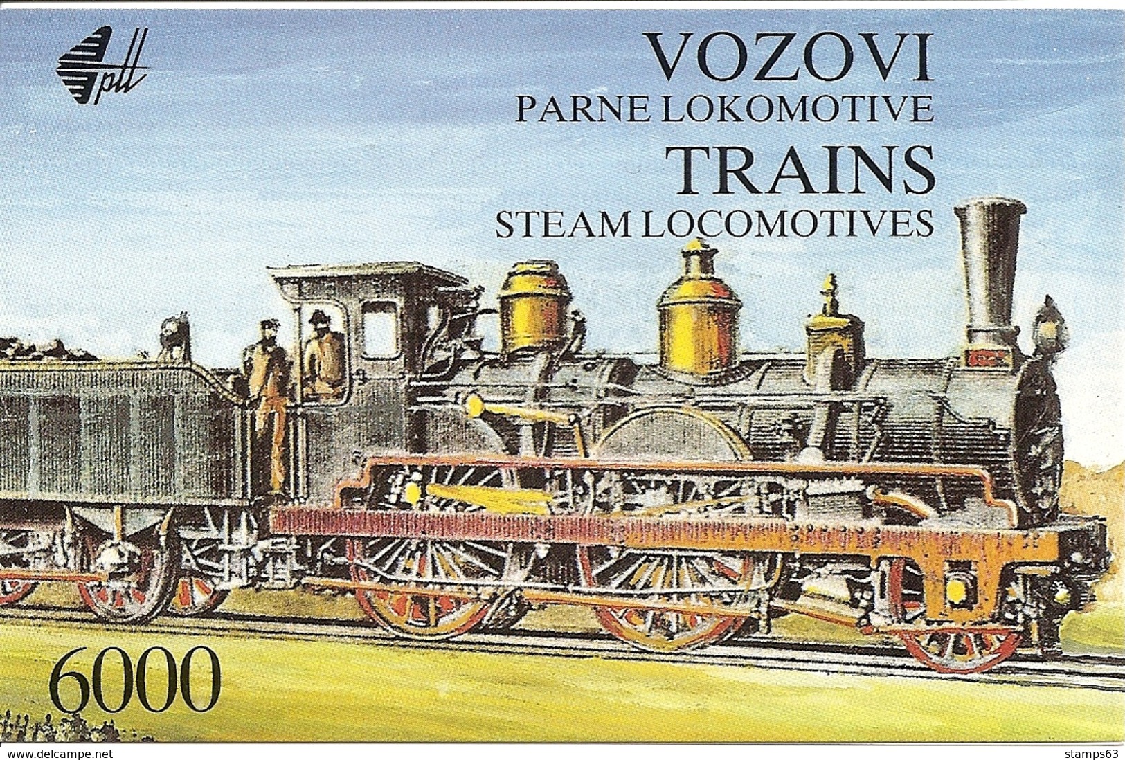 YUGOSLAVIA, 1992, Booklet Michel 5, Trains: Steam-locomotives - Other & Unclassified