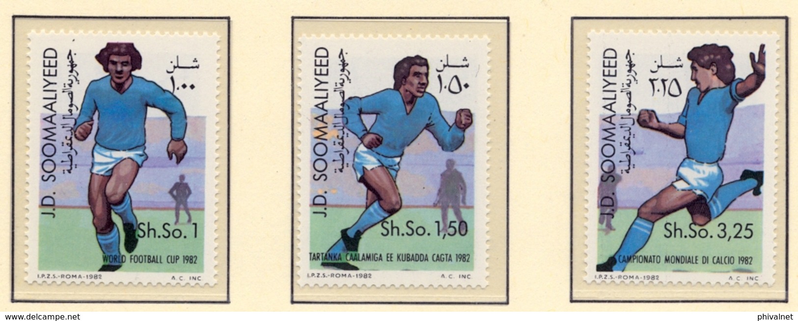 CAMPEONATO DEL MUNDO DE FÚTBOL , ESPAÑA 82 , SELLOS NUEVOS ** , EXCELENTE CALIDAD , SOMALIA - 1982 – Espagne