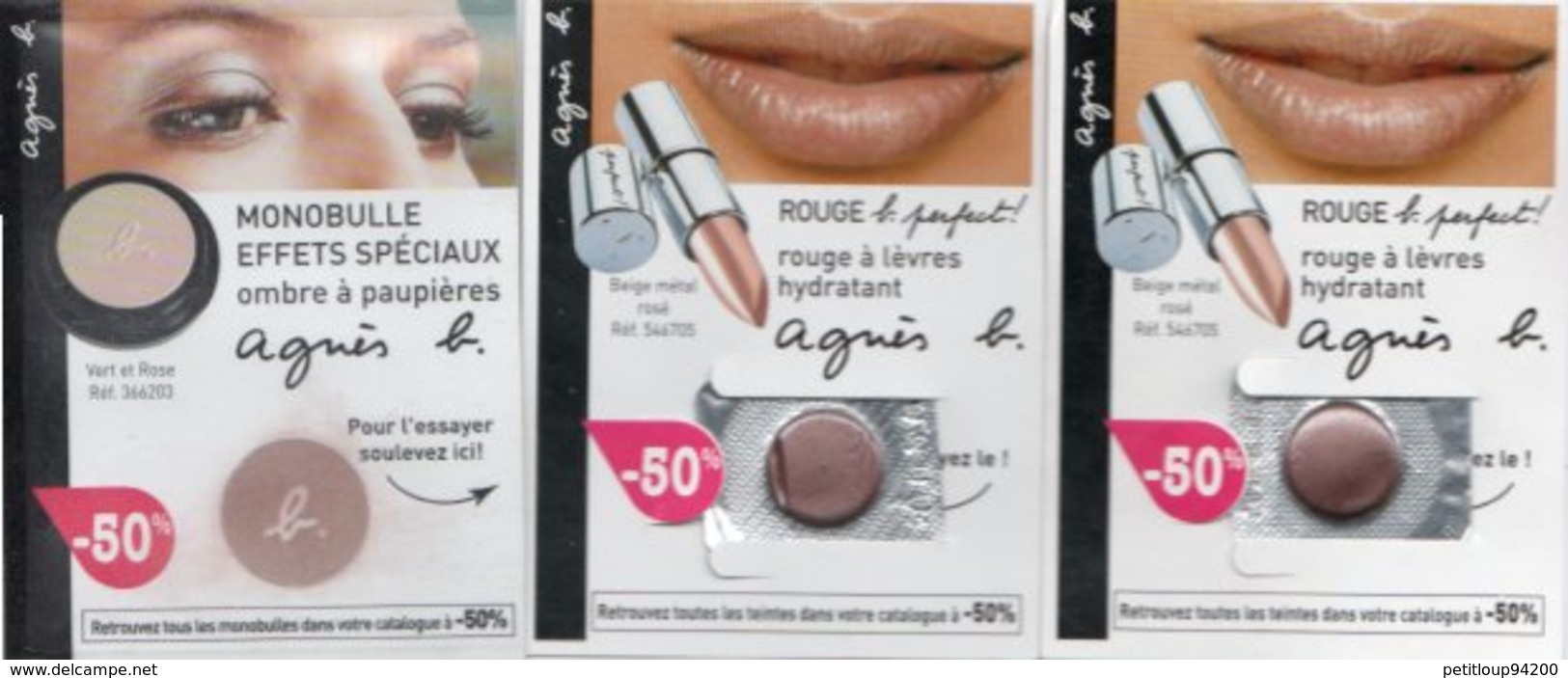 2 ECHANTILLONS ROUGE A LEVRES Agnés B - Beauty Products