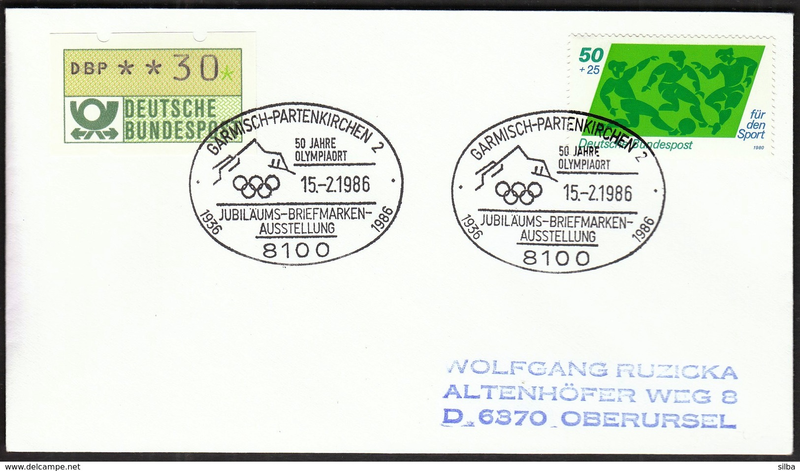 Germany Garmisch-Partenkirchen 1986 / Olympic Games 1936 / 50 Jahre Olympiaort Briefmarkenausstellung - Inverno1936: Garmisch-Partenkirchen