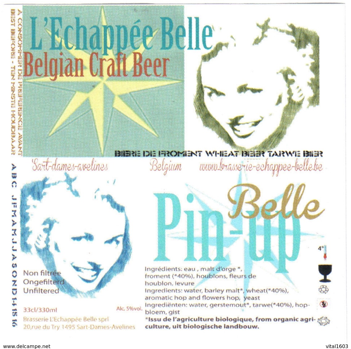 Beerlabel Belgium 93 - Beer