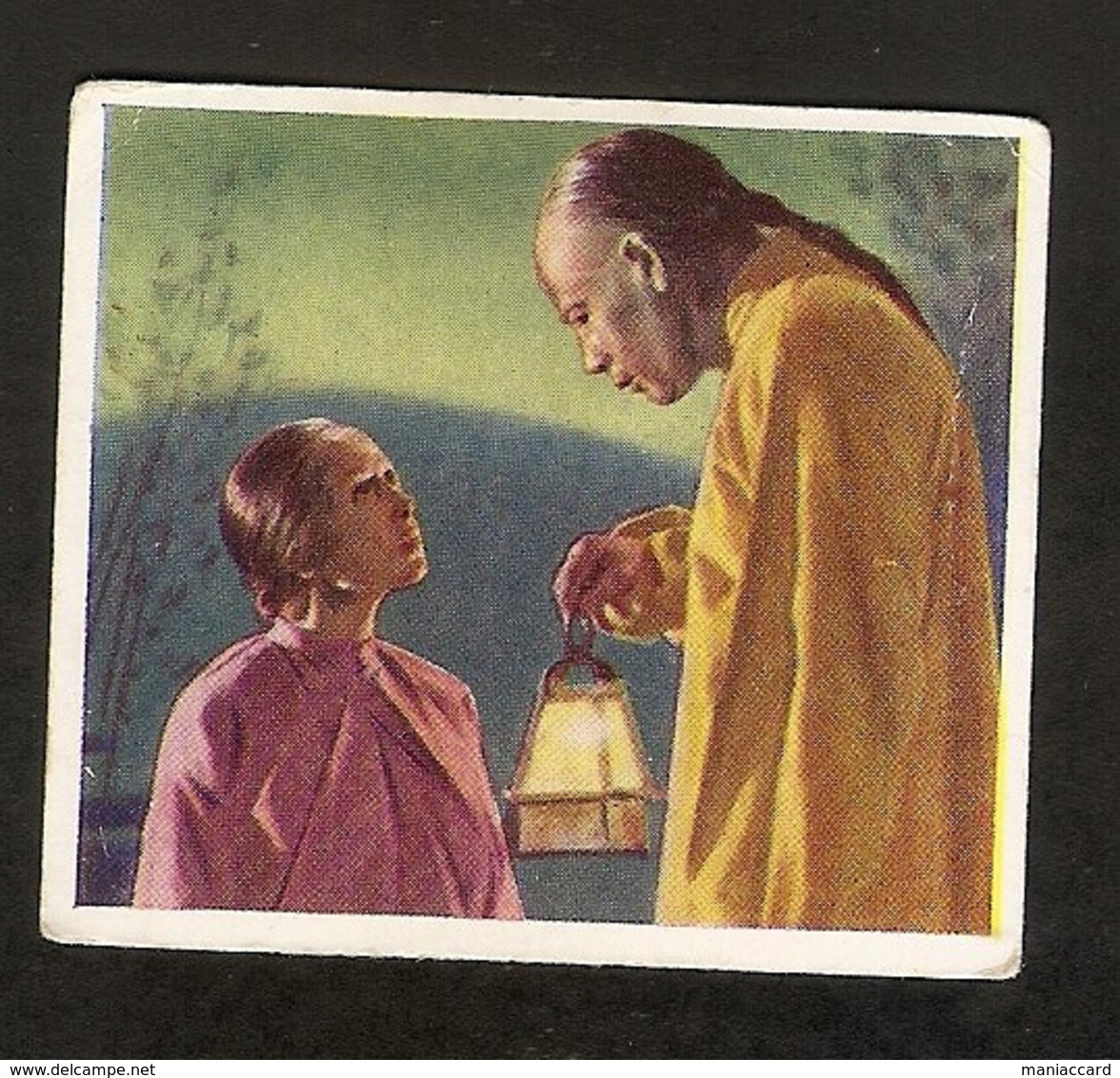 PAUL MUNI LUISE RAINER  CIGARETTE  CARD  GODFREY FAMOUS LOVE SCENES 1930s VINTAGE - Andere & Zonder Classificatie