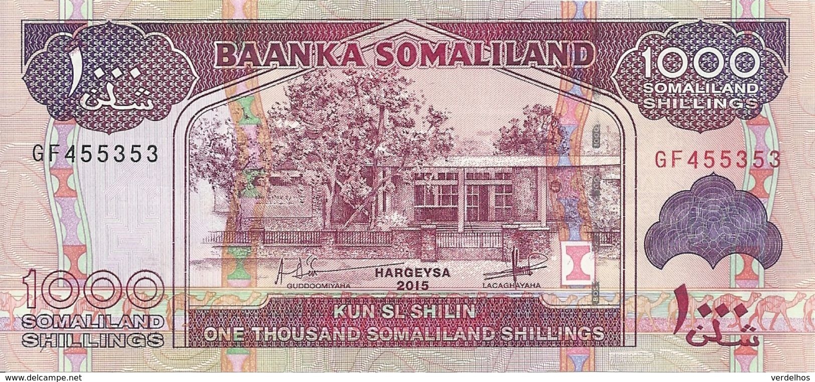 SOMALILAND 1000 SHILLINGS 2015 UNC P 20 - Somalie