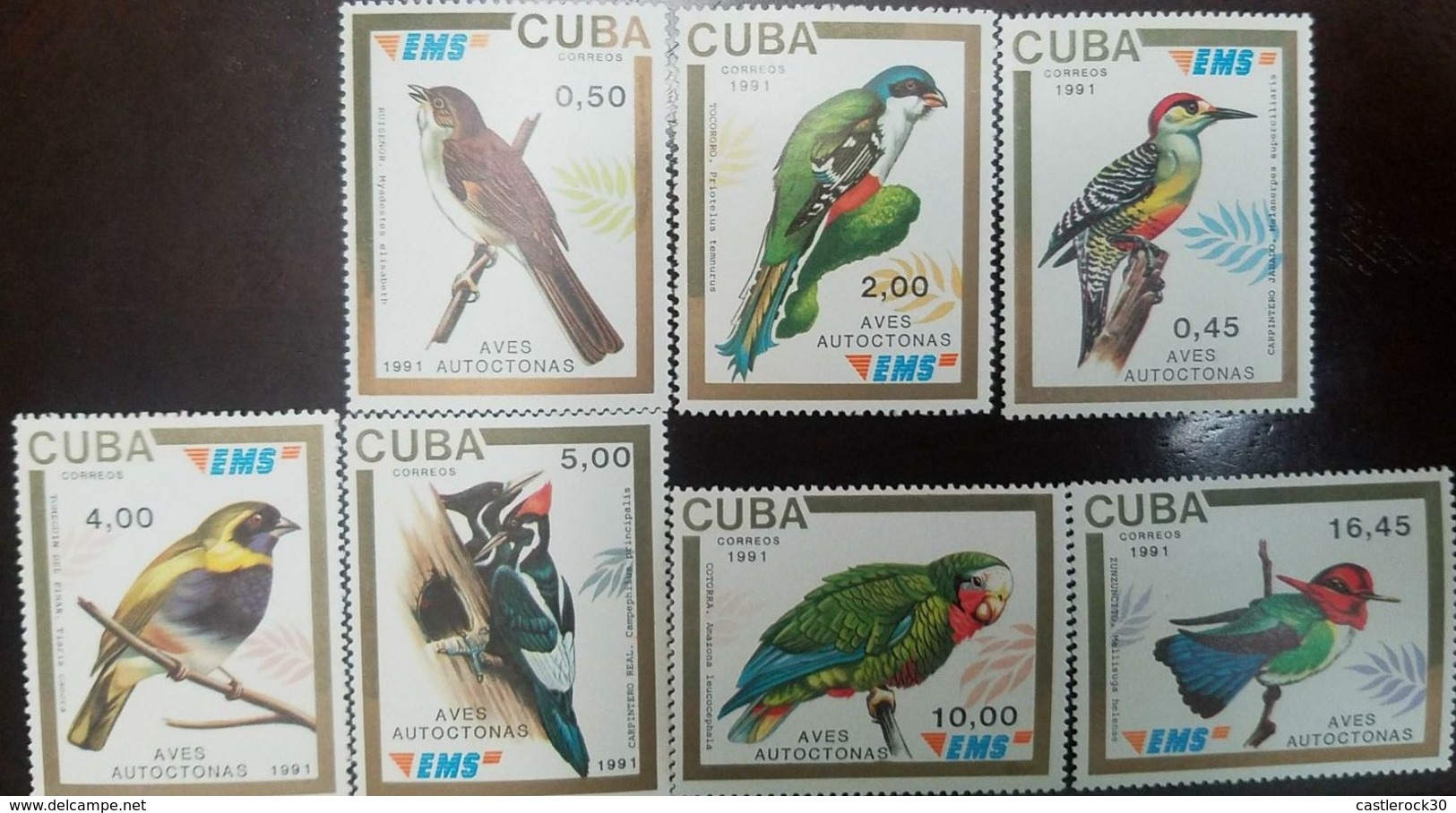 L) 1991 CUBA, AUTOCTONAS BIRDS, TOCORORO, WOODPECKER, PARROT, NATURE, FAUNA, SPECIE, MNH - Nuevos