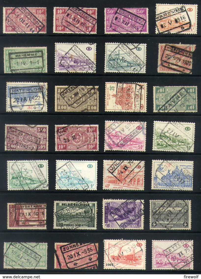 Y62 - Belgium - Railway Parcel Stamps - Used Lot - Sonstige & Ohne Zuordnung