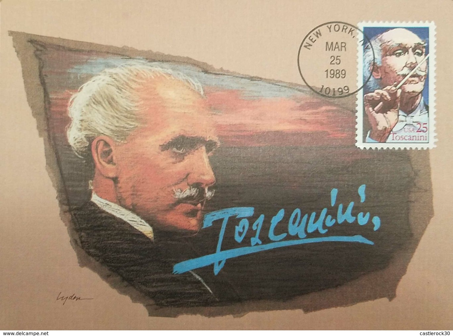 L) 1989 USA, TOSCANINI, MUSICIAN, ORCHESTRA, PEOPLE, MAXIMUN CARD, XF - Maximum Cards