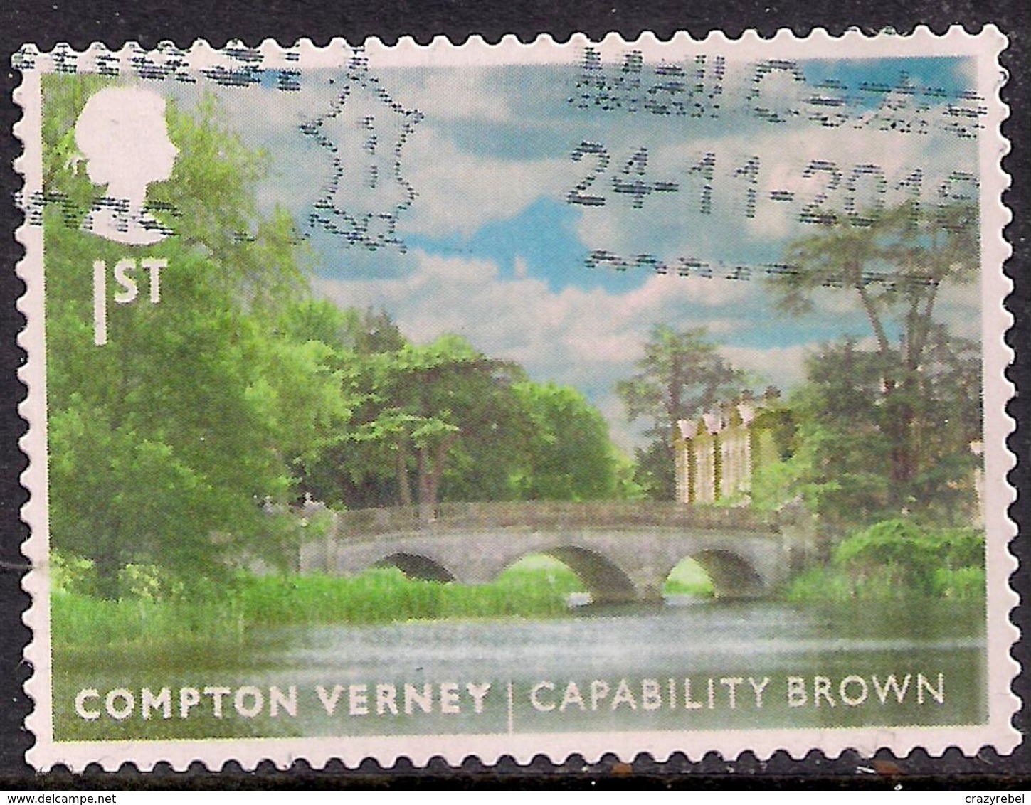 GB 2016 QE2 1st Class Compton Verney  Used Stamp   ( D1153 ) - Used Stamps