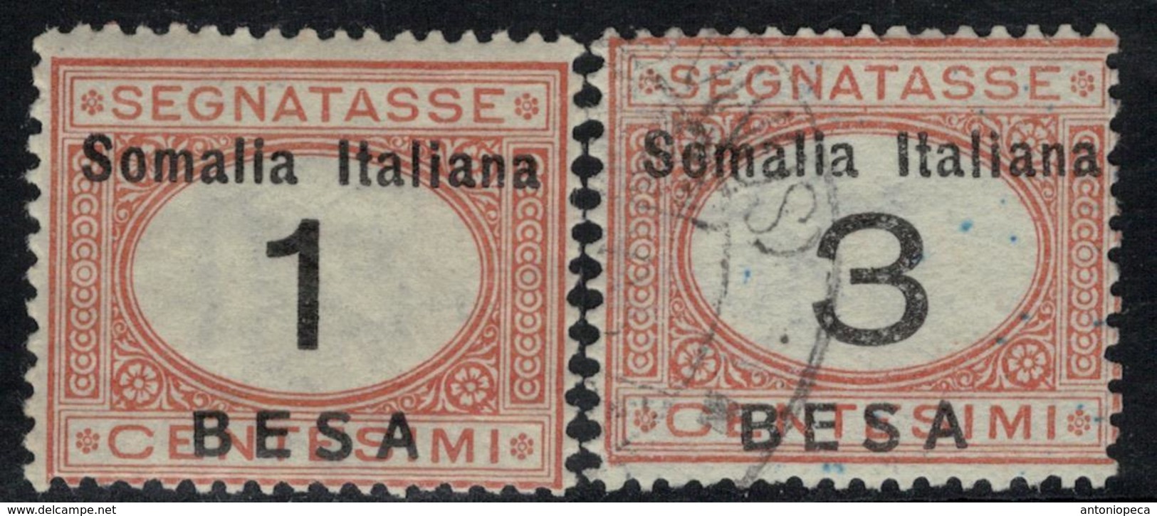 COLONIE ITALIANE SOMALIA 1923 Segnatasse 2v Gomma Integra / Usato - Somalia