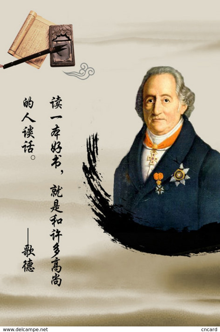 [T31-077 ] Johann Wolfgang Von Goethe Poet Novelist Playwright Natural Philosopher,  Pre-stamped Card, Postal Stationery - Writers