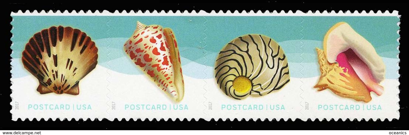 Etats-Unis / United States (Scott No.5166a - Shells) [**]  Strip - Unused Stamps