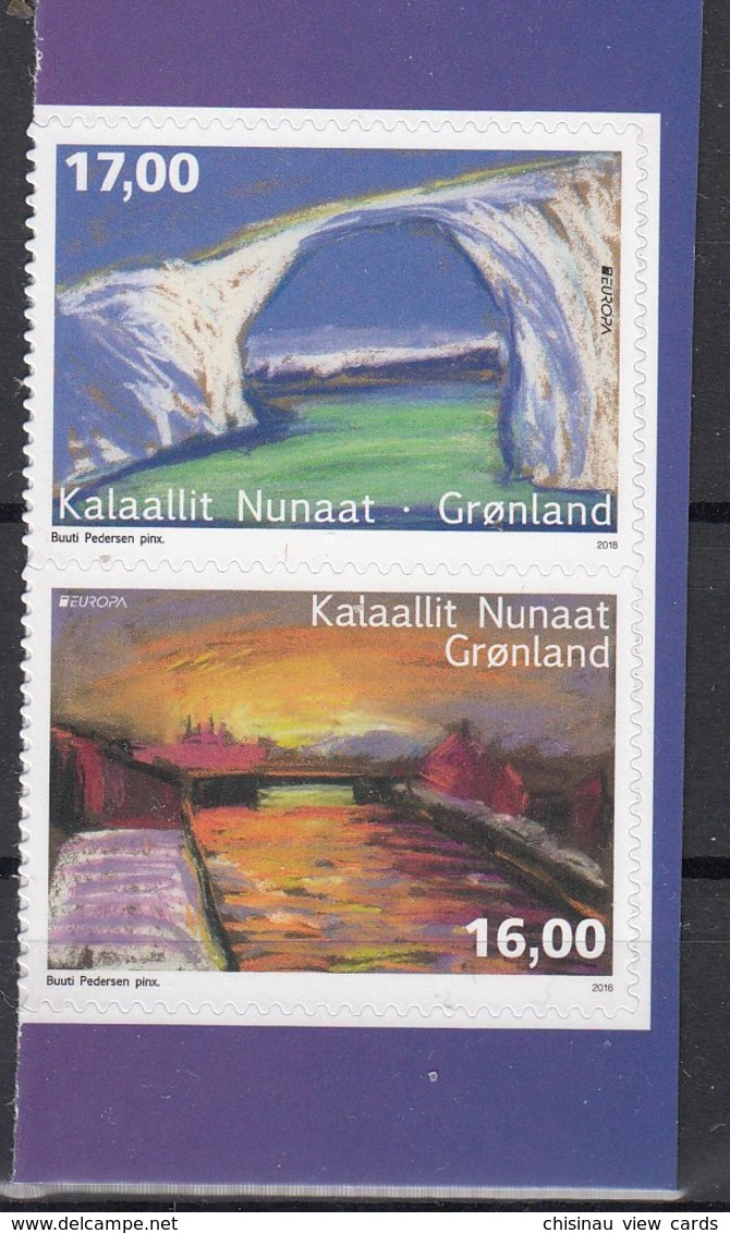 GREENLAND 2018 EUROPA CEPT.BRIDGES .Set Of 2 Stamps Self Adhesiv - 2018