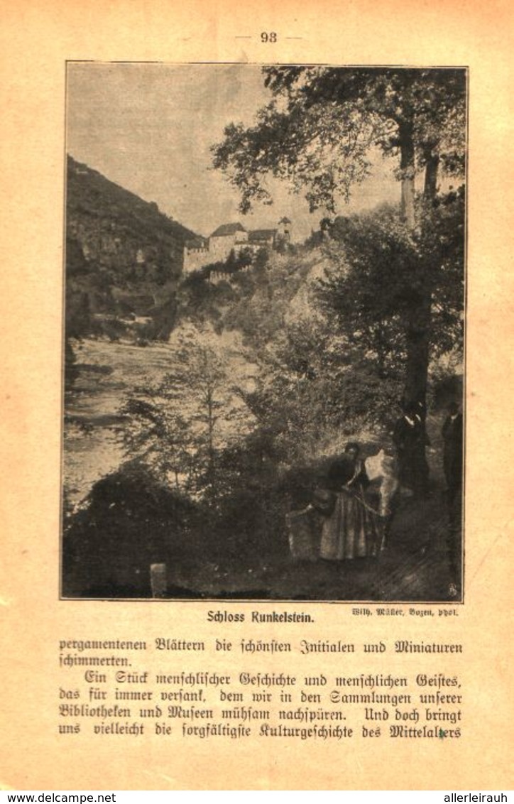 Schloss Runkelstein Bei Bozen / Artikel, Entnommen Aus Kalender / 1907 - Bücherpakete