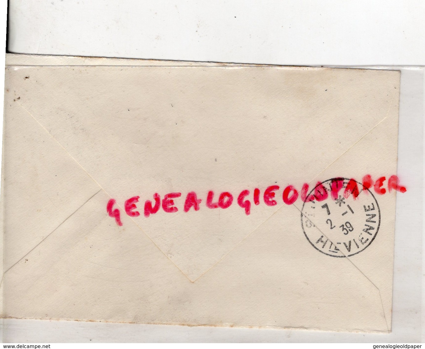 SUISSE - ZURICH- MAENNEDORF 1939- ENVELOPPE POINTU MEGISSERIE PEAUX- SAINT JUNIEN - Schweiz