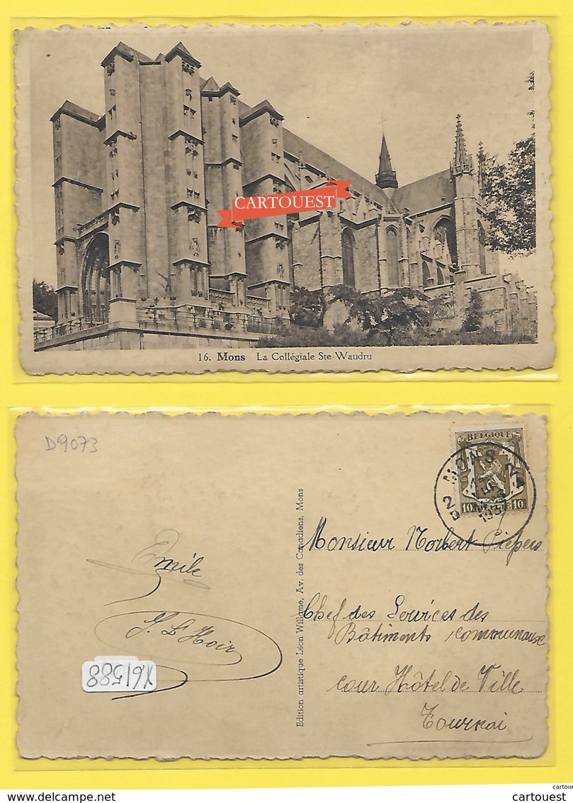 CPA Mons - 1902 Collégiale Ste Waudru - Timbrée 1937 - Mons