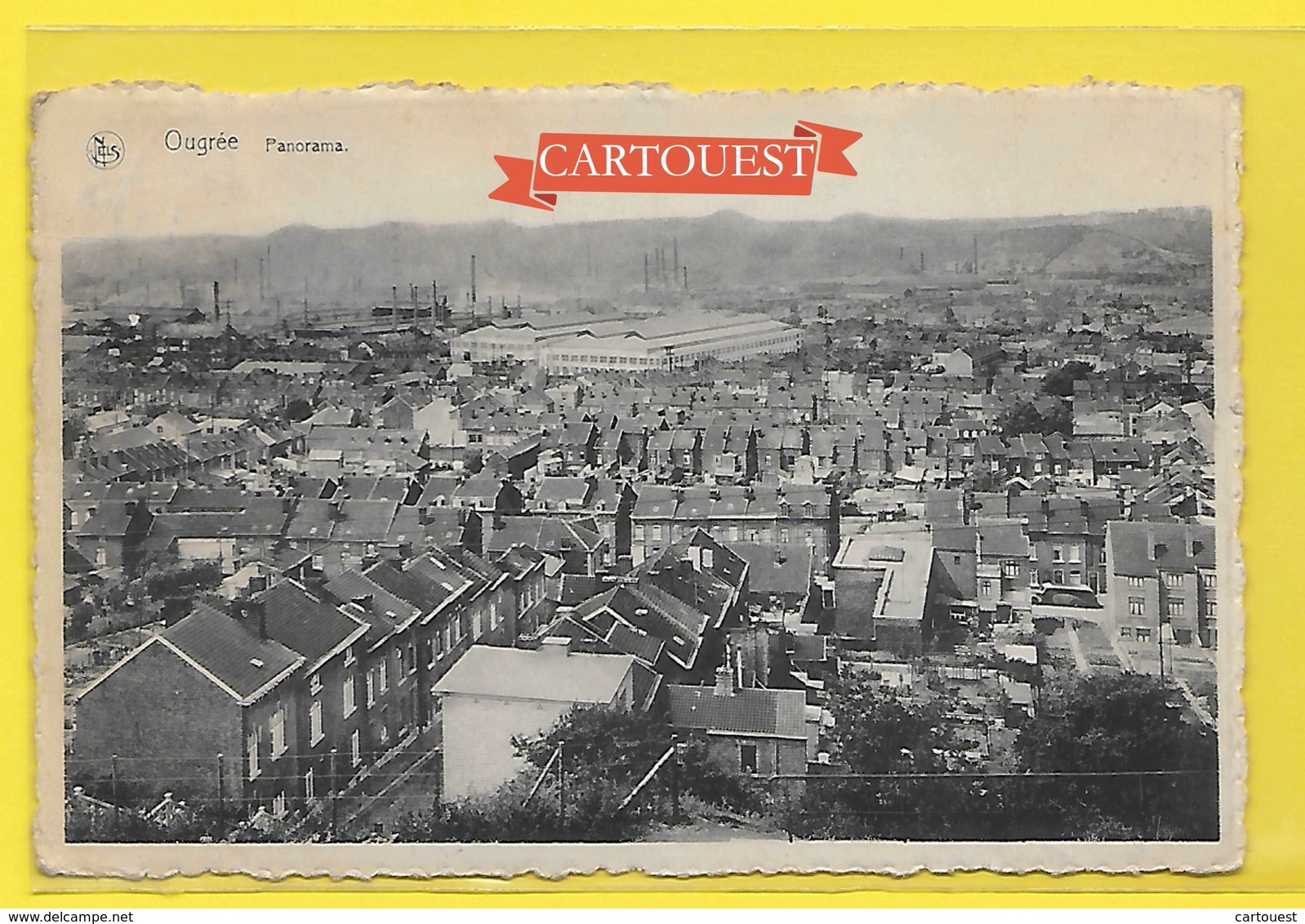 Ougrée : Panorama De La Commune Et Des Cokeries Timbrée 1947 - Seraing