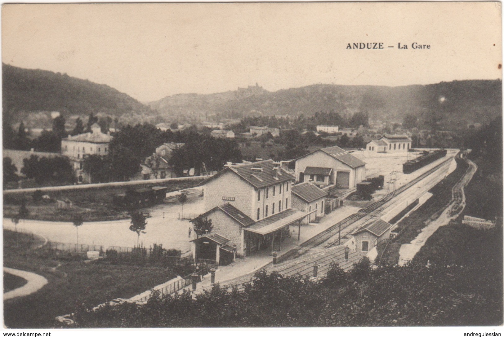 Cp ANDUZE - La GARE - Gares - Sans Trains