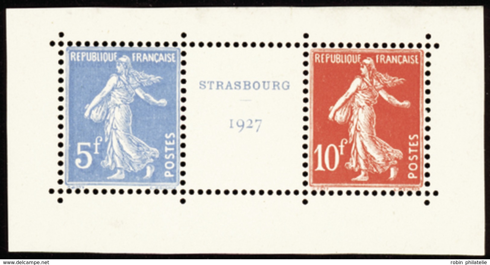 386 N°242 A Exposition Philatélique De Strasbourg 1927 Qualité:** Cote: 1200  - Autres & Non Classés