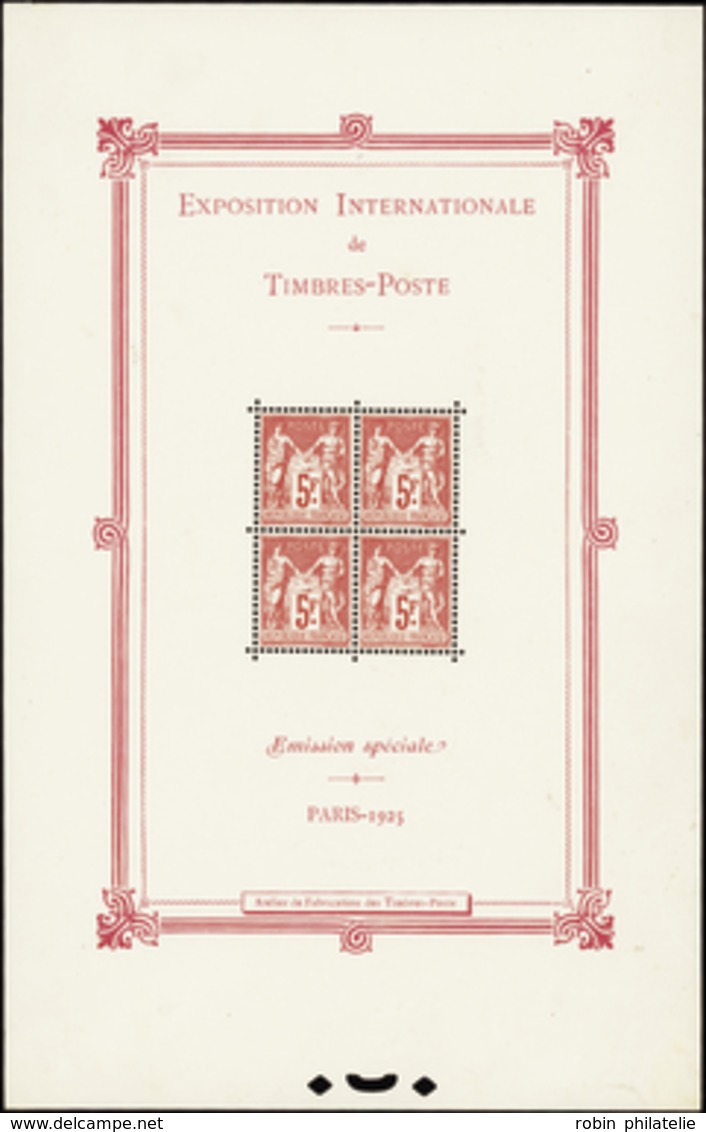 538 N°1 Exposition Philatélique Int De Paris 1925 Qualité:* Cote: 1500  - Autres & Non Classés