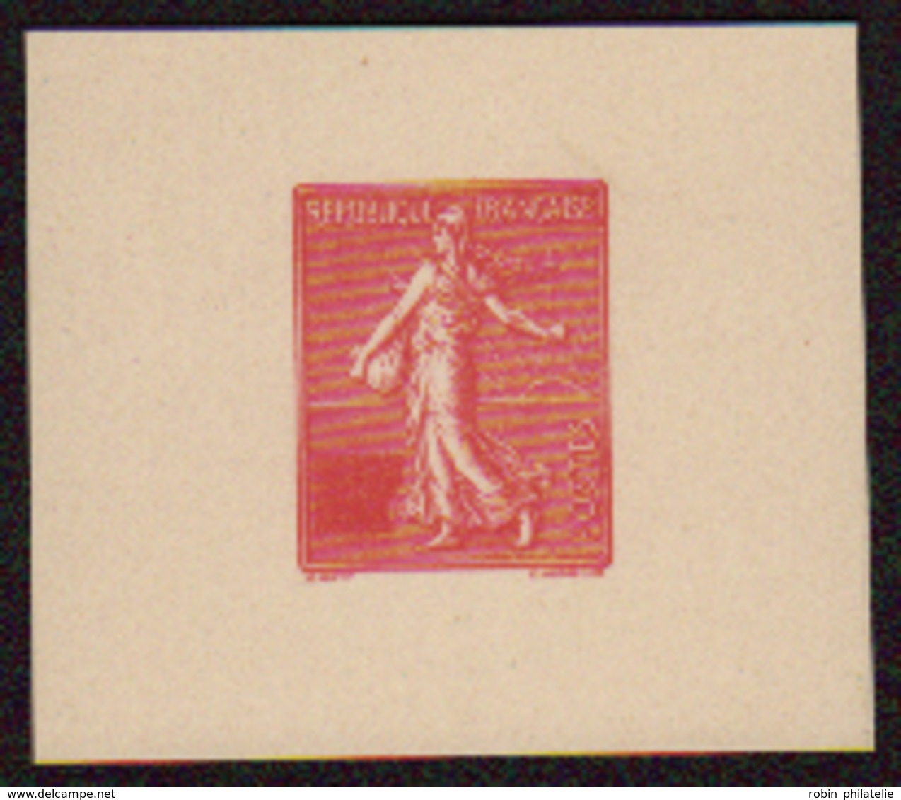 1535 N°129 Epreuve En Rose Sans La Valeur Sur Papier Carton - Autres & Non Classés