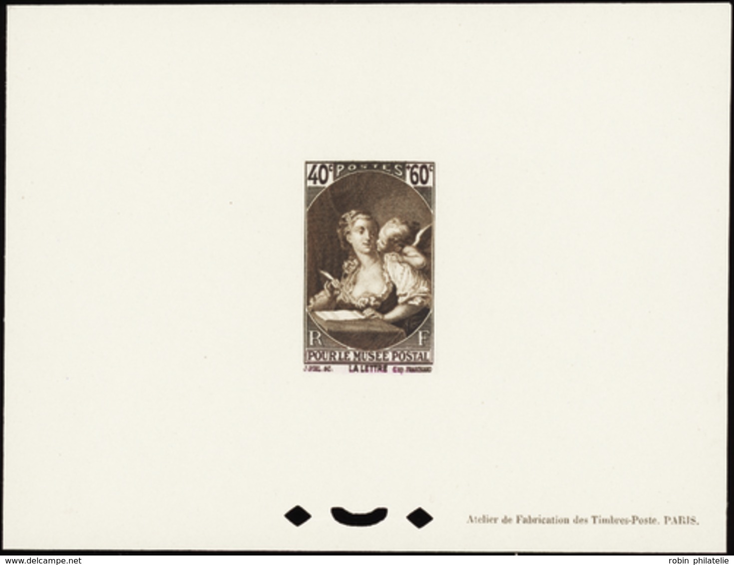 1568 N°446 Musée Postal épreuve De Luxe Petit Format Qualité: Cote: 325  - Autres & Non Classés