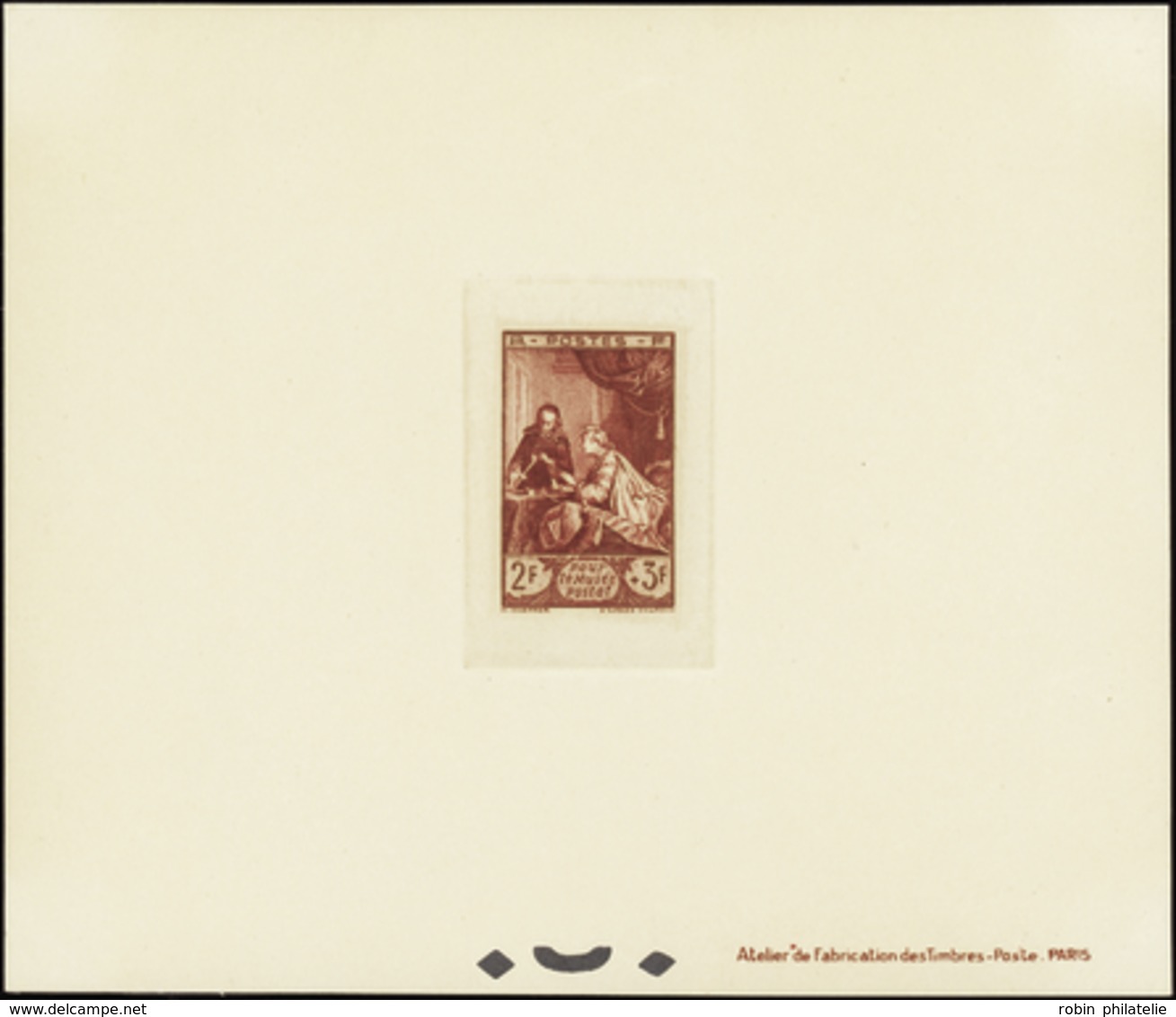 1579 N°753 Musée Postal épreuve De Luxe Cote: 175  - Autres & Non Classés