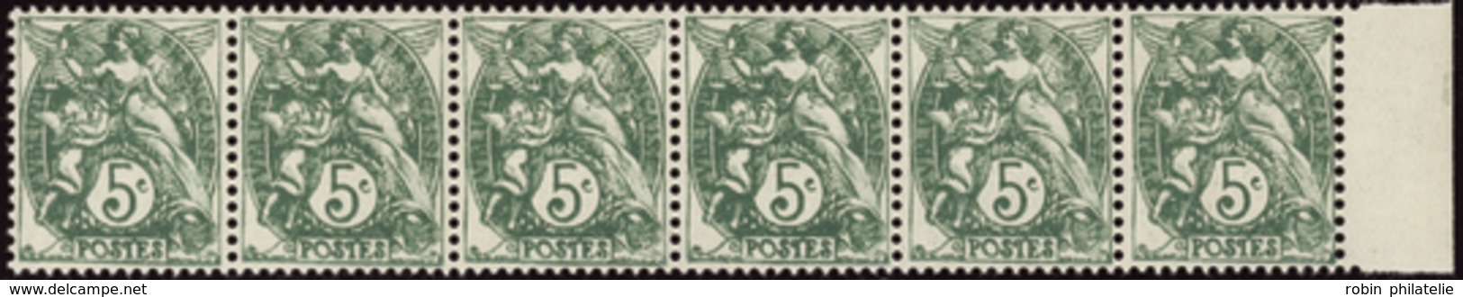 1880 N°16 5c Blanc Bande Horizontale (1ex Type IIA) Qualité:** Cote: .....  - Roulettes