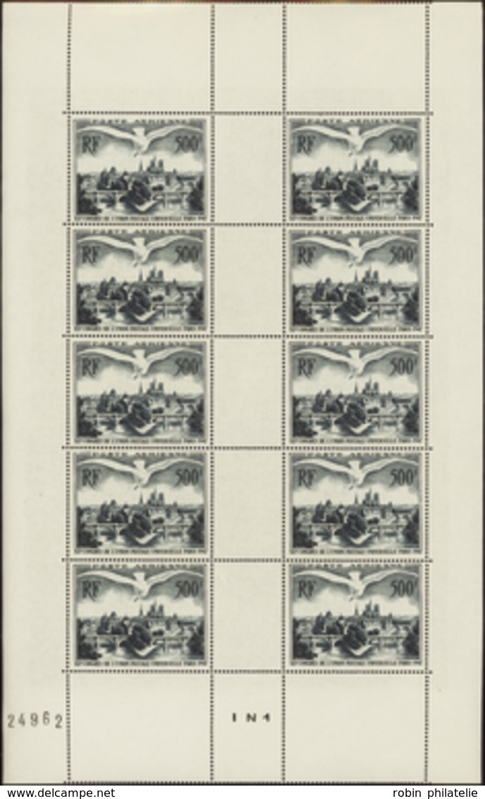 2523 N°20 F20 UPU Feuille De 10 Timbres Qualité:** Cote: 700  - Millésimes