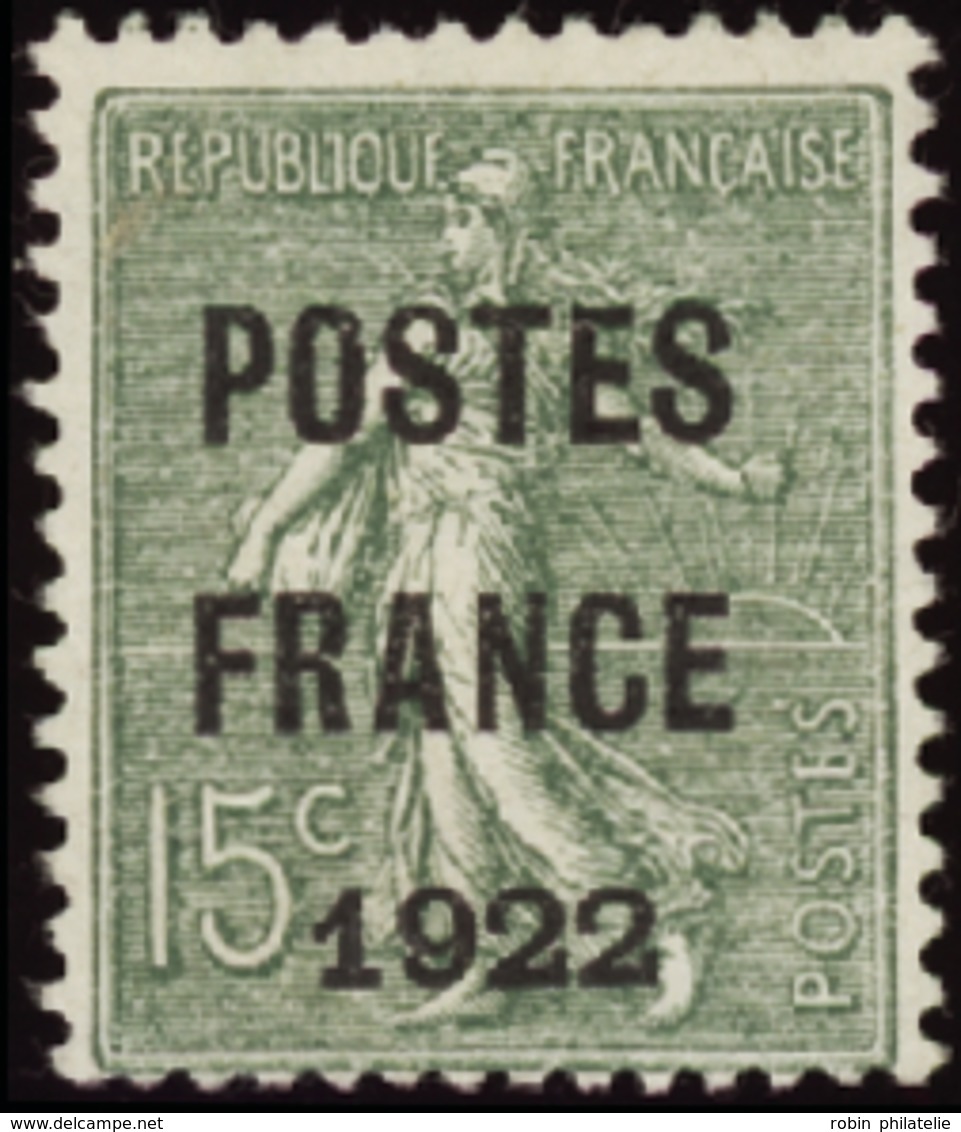 2547 N°37 15c Semeuse Lignée "Postes France 1922" Qualité:(*) Cote: 700  - Autres & Non Classés