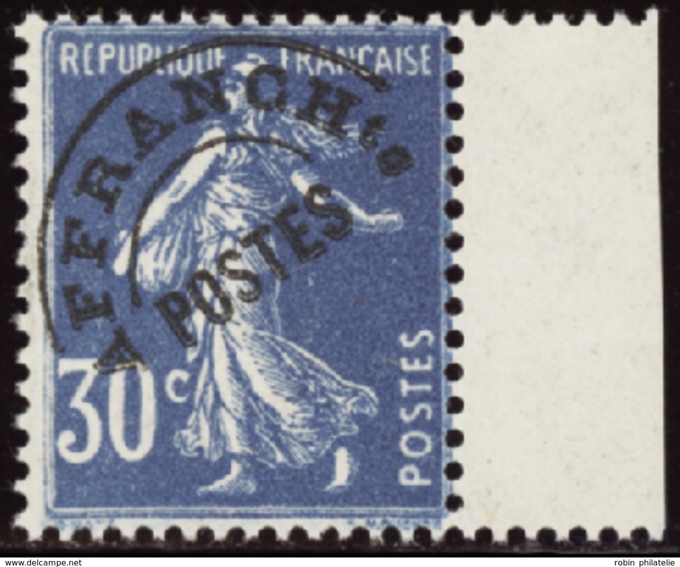 2564 N°60 30c Semeuse Bleu Bdf Qualité:** Cote: 420  - Altri & Non Classificati