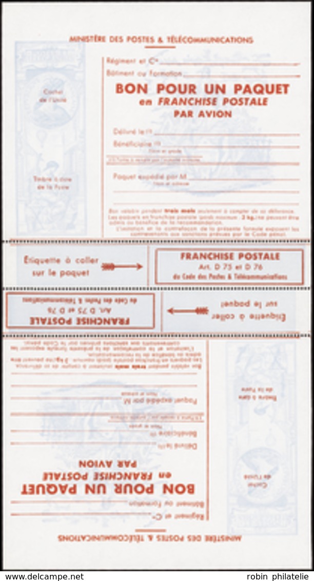 2653 N°16 Franchise Postale Rouge Sur Bleu Tête-bêche Qualité:** Cote: 2200  - Timbres De Franchise Militaire