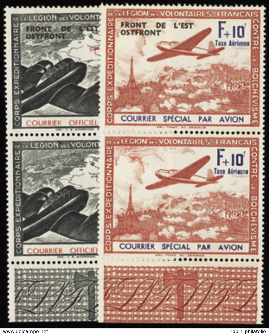 2856 N°4 /5 Surchargés Tenant à Non Surchargés Qualité:** Cote: 950  - War Stamps