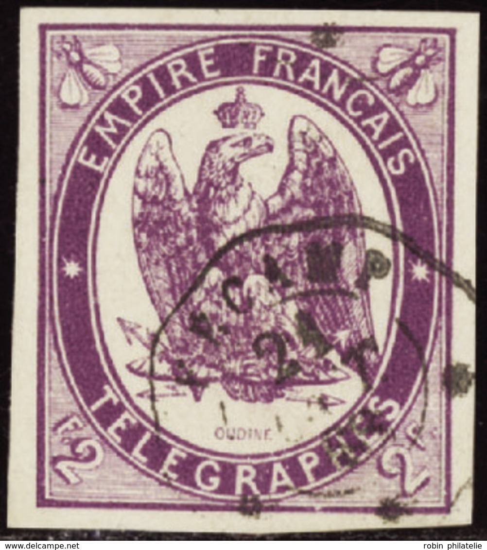 2864 N°4 2f Violet TB Qualité:OBL Cote: 225  - Télégraphes Et Téléphones