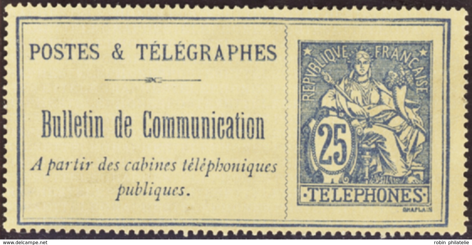 2878 N°16 25c Bleu Qualité: Cote: 100  - Télégraphes Et Téléphones
