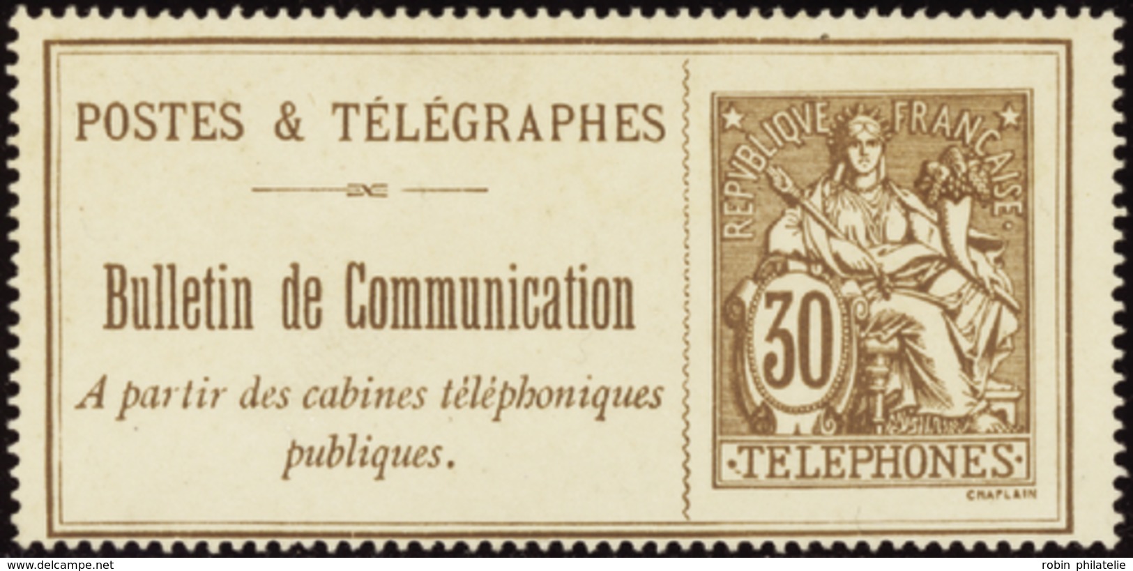 2884 N°25 30c Brun Qualité: Cote: 130  - Télégraphes Et Téléphones