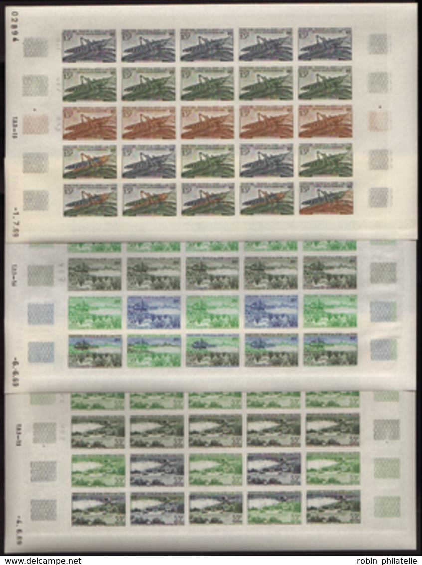 3214 N°351 /353 Lutte Contre Les Criquets 3 Feuilles De 25 Timbres Qualité:** Cote: 1875  - Autres & Non Classés