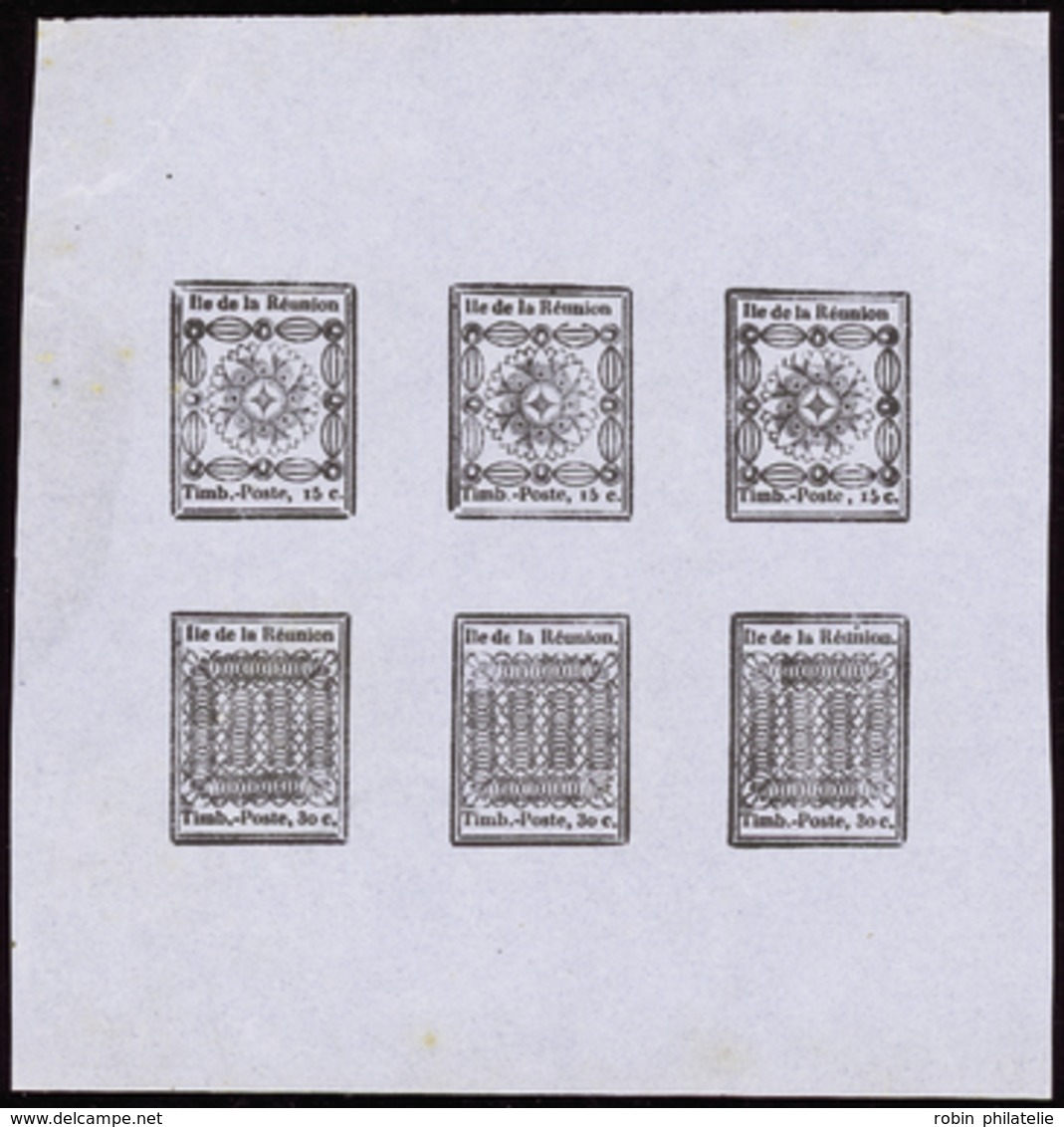 3789 N°1 A/2b Réimpression Bloc De 6 Qualité:(*) Cote: 480  - Andere & Zonder Classificatie