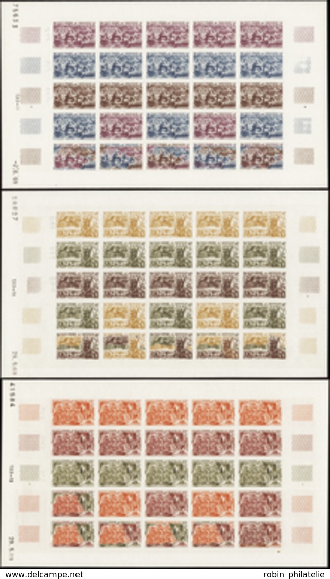 3928 N°395 /397 Bâteaux 3 Feuilles De 25 Timbres Qualité:** Cote: 3750  - Autres & Non Classés