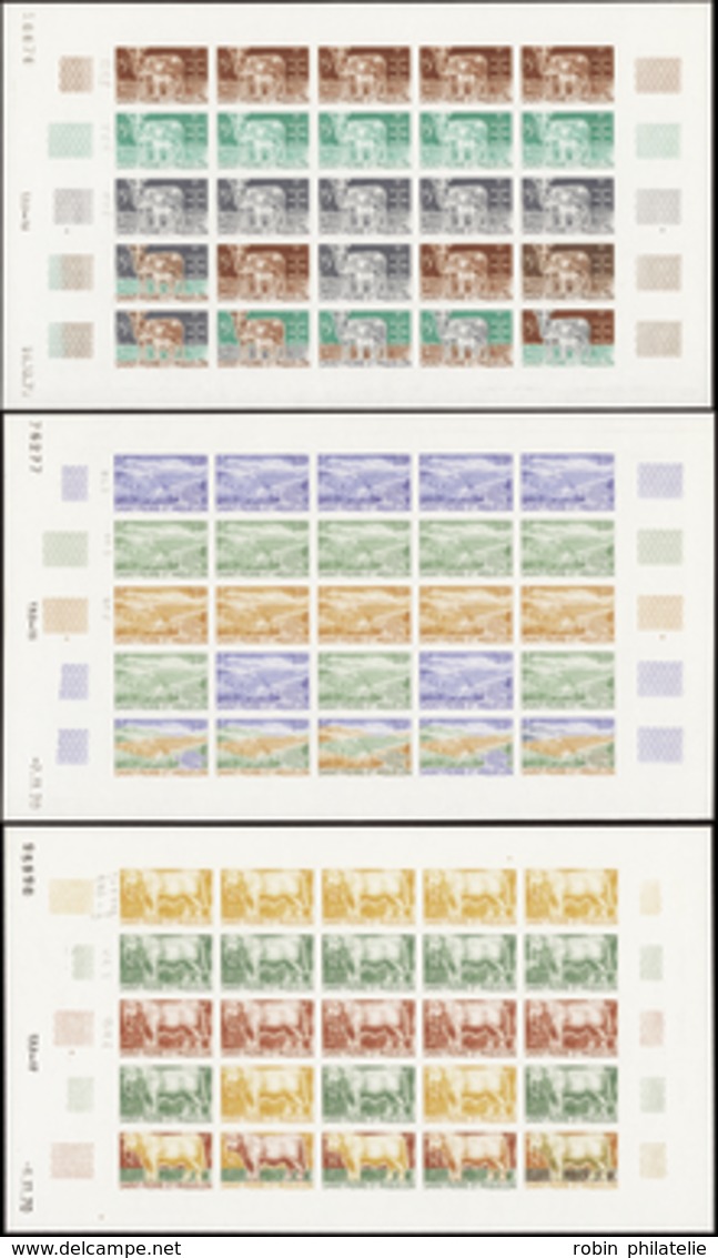 3931 N°407 /409 Elevage 3 Feuilles De 25 Timbres Qualité:** Cote: 3000  - Autres & Non Classés