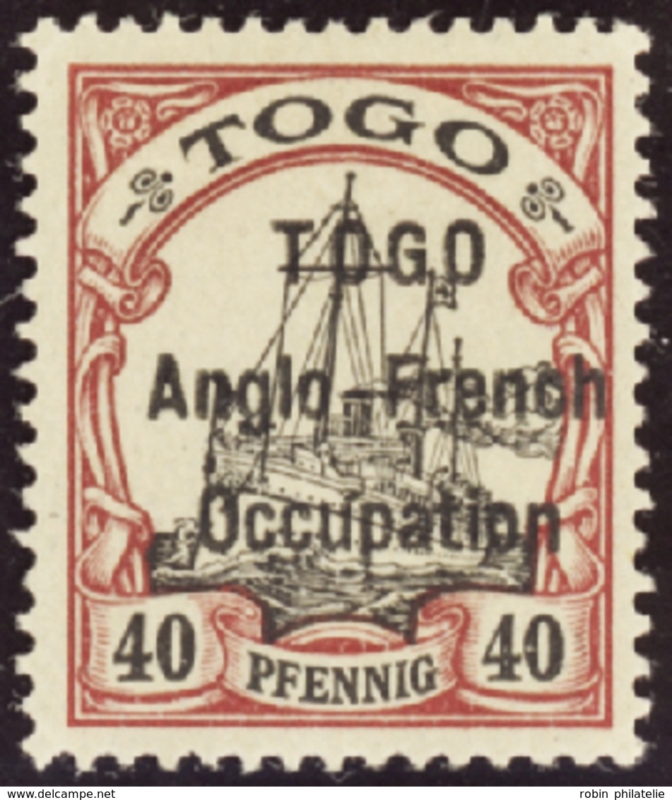 4043 N°38 40pf Carmin Et Noir "Togo" Large Qualité:* Cote: 1125  - Autres & Non Classés