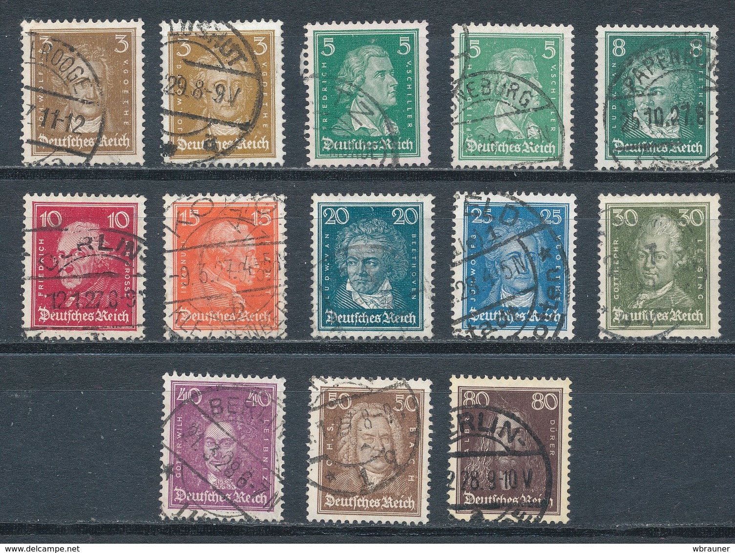 Deutsches Reich 385/97 Gestempelt Mi. 24,- - Used Stamps