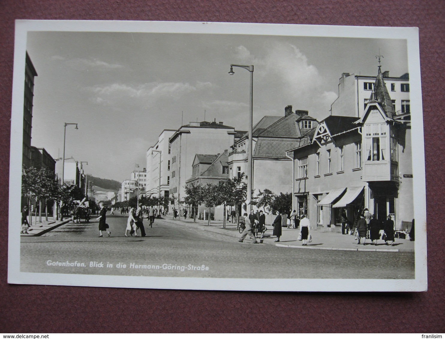 CPA PHOTO ALLEMAGNE GDYNIA GDINGEN GOTENHAFEN Blick In Die Goring Strasse 1950 1960  RARE PLAN ? SELTEN ? - Autres & Non Classés