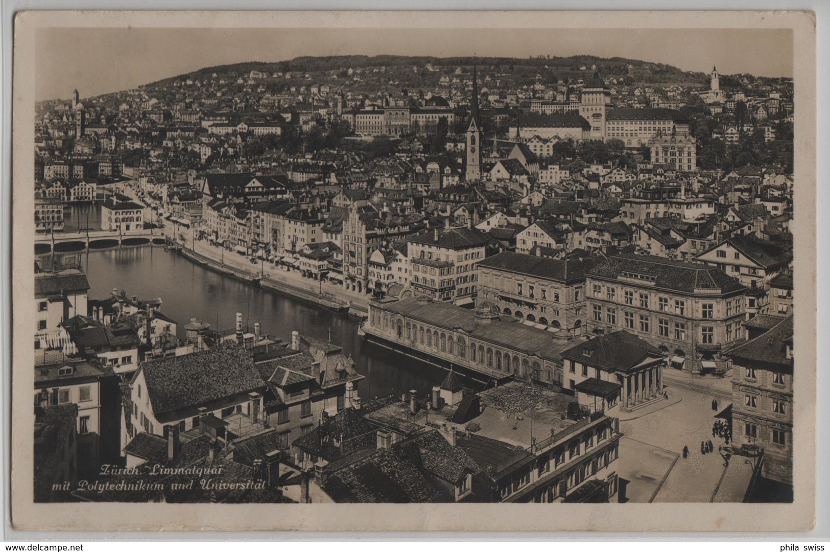 Zürich - Limmatquai Mit Polytechnikum Und Universität - Photoglob - Zürich