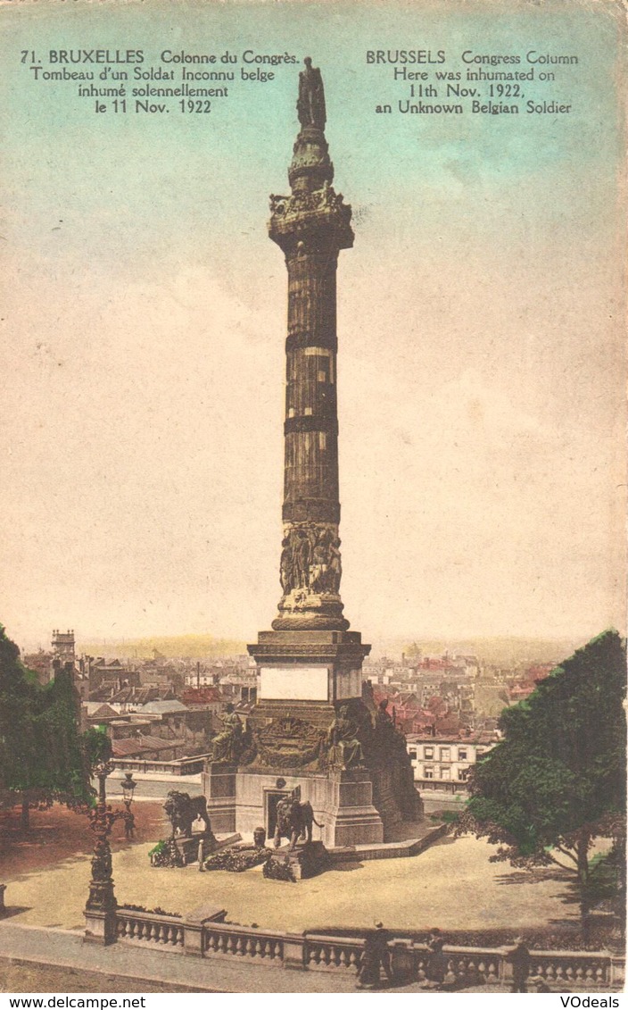 Bruxelles - CPA - Brussel - Colonne Du Congrès - Monumenti, Edifici