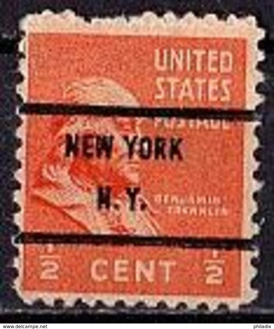 (8) USA NEW YORK N.Y. Precancels/Vorausentwertung (A-5-50) - Vorausentwertungen