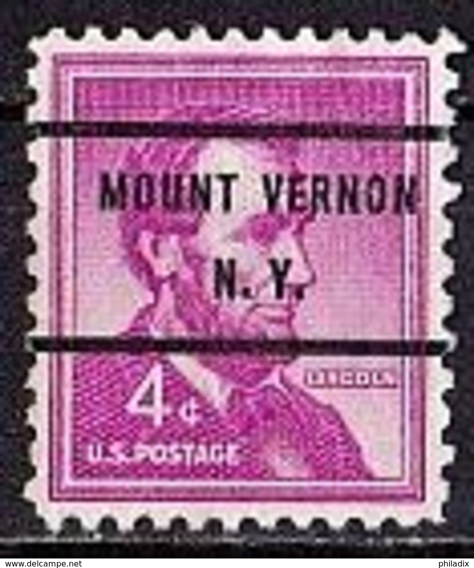 (2) USA MOUNT VERNON N.Y. Precancels/Vorausentwertung (A-5-50) - Vorausentwertungen